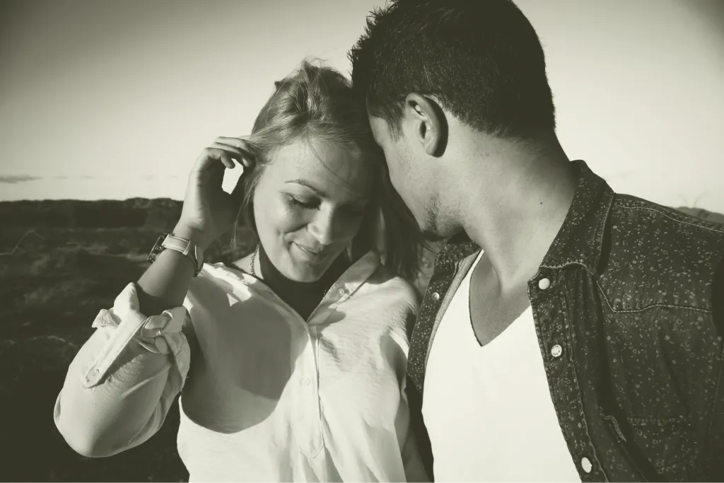 A couple connecting through conversation
